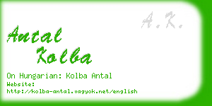 antal kolba business card